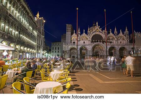 St marks square at night View Large Photo Image Stock Photo - St marks square at night. Fotosearch