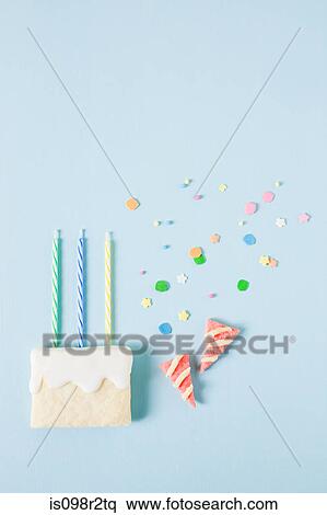 Stock Photography - Biscuit birthday cake. Fotosearch