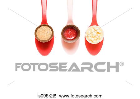 Chocolates on spoons View Large Photo Image Stock Photography - Chocolates on spoons. Fotosearch
