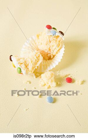 Stock Photography - Eaten cup cake. Fotosearch