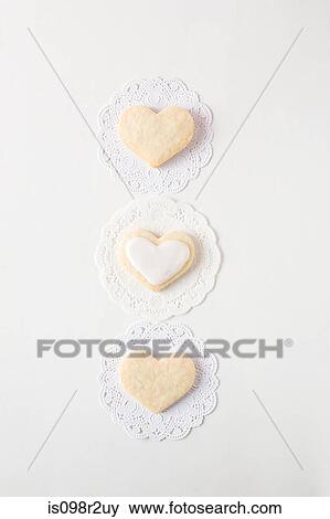 Stock Photo - Heart shaped biscuits. Fotosearch