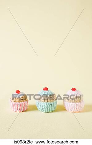 Knitted cupcakes View Large Photo Image Stock Image - Knitted cupcakes. Fotosearch
