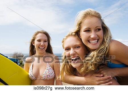 Girls having fun at the coast View Large Photo Image Stock Image - Girls having fun at the coast. Fotosearch