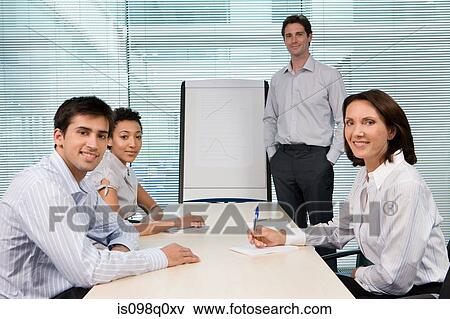 Stock Photo - Man giving presentation. Fotosearch