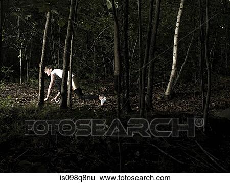 Athlete in forest View Large Photo Image Stock Photograph - Athlete in forest. Fotosearch