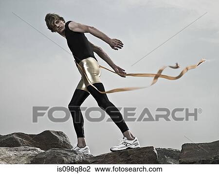 Athlete with ribbon View Large Photo Image Stock Image - Athlete with ribbon. Fotosearch