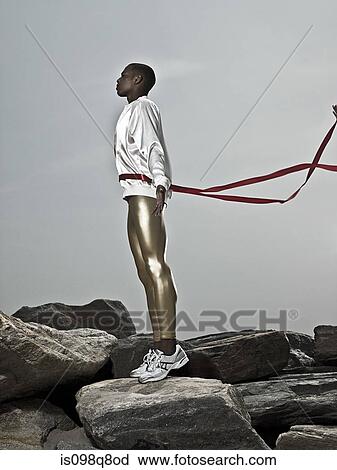 Athlete with ribbon View Large Photo Image Stock Image - Athlete with ribbon. Fotosearch