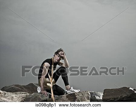 Athlete with ribbon View Large Photo Image Stock Image - Athlete with ribbon. Fotosearch