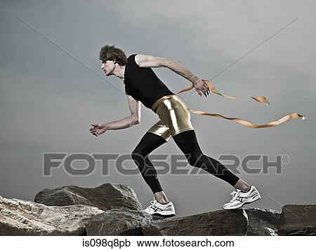 Athlete with ribbon View Large Photo Image Stock Image - Athlete with ribbon. Fotosearch