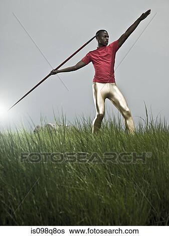 Stock Photograph - Javelin thrower. Fotosearch