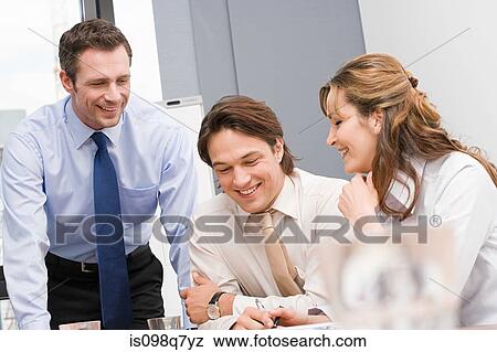 Colleagues smiling View Large Photo Image Stock Photo - Colleagues smiling. Fotosearch
