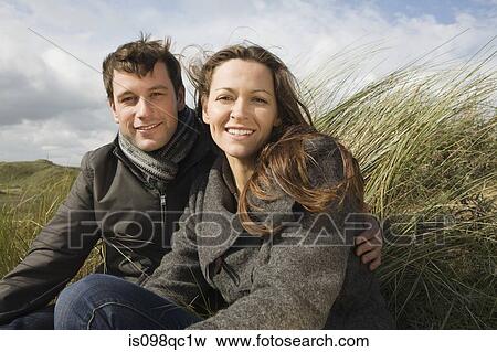 Couple outdoors View Large Photo Image Stock Photo - Couple outdoors. Fotosearch