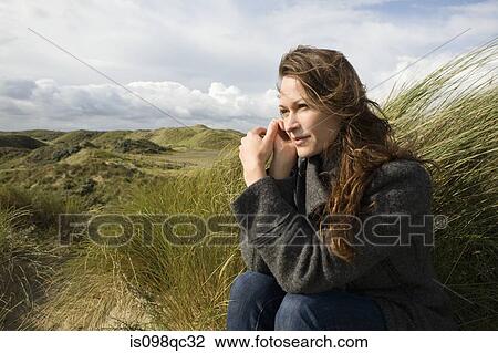 Woman outdoors View Large Photo Image Stock Image - Woman outdoors. Fotosearch