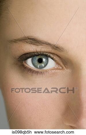 Close up of female eye View Large Photo Image Stock Image - Close up of female eye. Fotosearch
