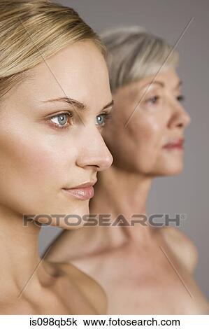 Stock Image - Women looking away. Fotosearch