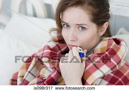 Ill young woman View Large Photo Image Stock Photo - Ill young woman. Fotosearch