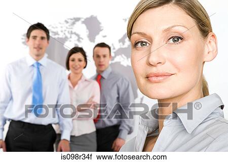 Businesswoman and colleagues View Large Photo Image Stock Image - Businesswoman and colleagues. Fotosearch