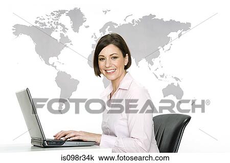 Businesswoman with laptop View Large Photo Image Stock Image - Businesswoman with laptop. Fotosearch