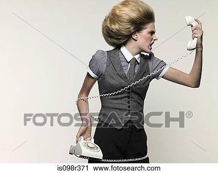 Businesswoman on telephone View Large Photo Image Stock Image - Businesswoman on telephone. Fotosearch