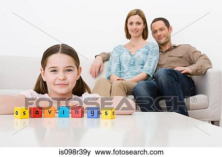 Family with blocks View Large Photo Image Stock Photo - Family with blocks. Fotosearch