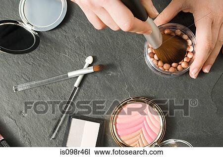 Woman using makeup View Large Photo Image Stock Image - Woman using makeup. Fotosearch
