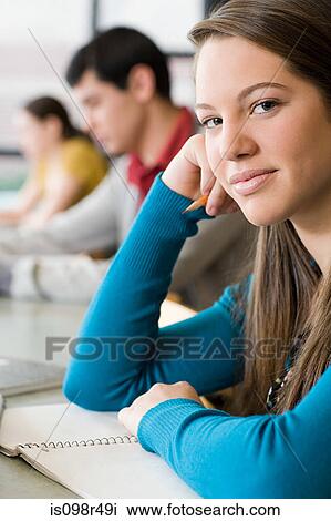 Girl in class View Large Photo Image Stock Image - Girl in class. Fotosearch