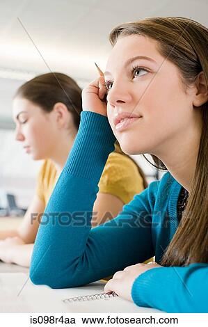 Girl in class View Large Photo Image Stock Image - Girl in class. Fotosearch