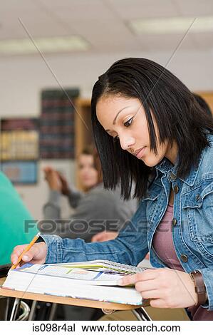 Girl in class View Large Photo Image Stock Image - Girl in class. Fotosearch