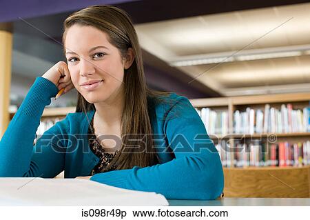 Girl in library View Large Photo Image Stock Photography - Girl in library. Fotosearch