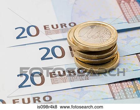 Euro coins and banknotes View Large Photo Image Stock Photo - Euro coins and banknotes. Fotosearch