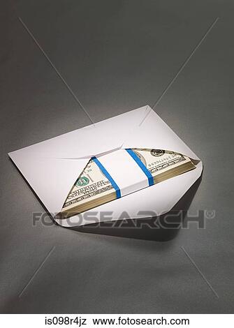 Hundred dollar bills in envelope View Large Photo Image Stock Photo - Hundred dollar bills in envelope. Fotosearch