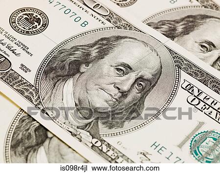 Stock Image - One hundred dollar bills. Fotosearch