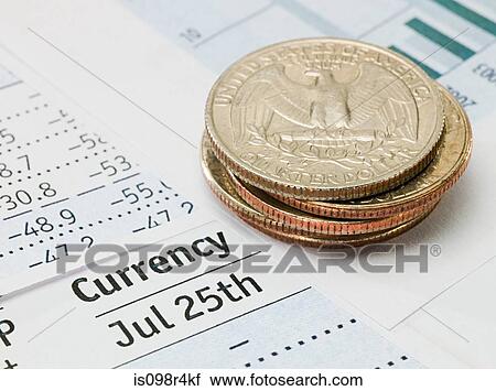 Stock Image - Stack of quarters. Fotosearch