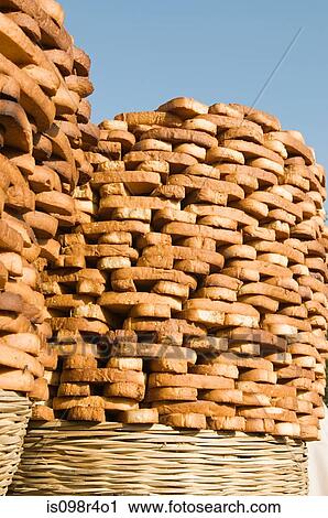 Bread baskets in market View Large Photo Image Stock Image - Bread baskets in market. Fotosearch