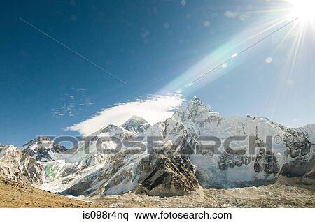 Light on mount everest View Large Photo Image Stock Photography - Light on mount everest. Fotosearch