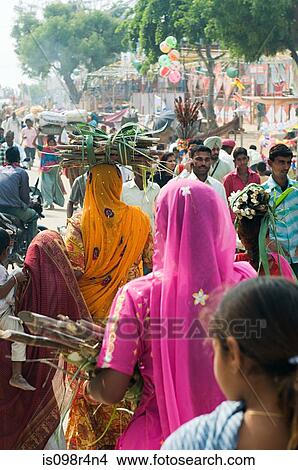 Picture - People at pushkar camel festival. Fotosearch