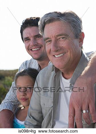 Girl with father and grandfather View Large Photo Image Stock Image - Girl with father and grandfather. Fotosearch