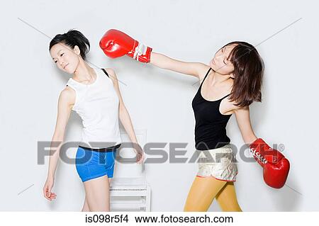Young women boxing View Large Photo Image Picture - Young women boxing. Fotosearch