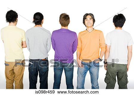 Stock Photo - Man in a row. Fotosearch