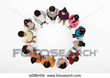 Stock Image - People in a circle. Fotosearch