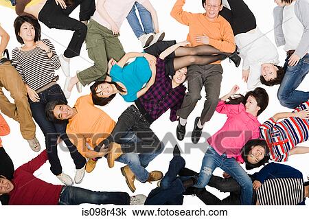 People lying down View Large Photo Image Stock Image - People lying down. Fotosearch