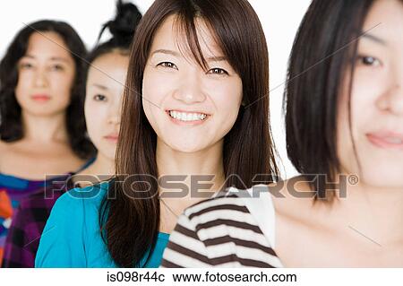 Women in a row View Large Photo Image Stock Image - Women in a row. Fotosearch
