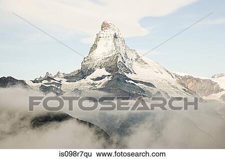Matterhorn and cloudy sky View Large Photo Image Stock Photograph - Matterhorn and cloudy sky. Fotosearch