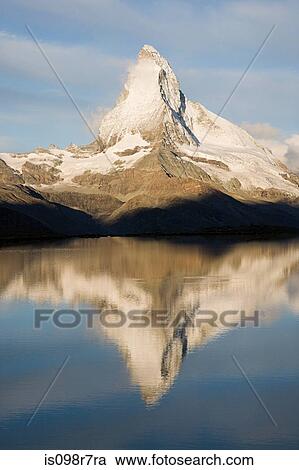 Matterhorn reflected in a lake View Large Photo Image Stock Image - Matterhorn reflected in a lake. Fotosearch