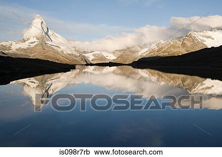 Matterhorn reflected in a lake View Large Photo Image Stock Image - Matterhorn reflected in a lake. Fotosearch