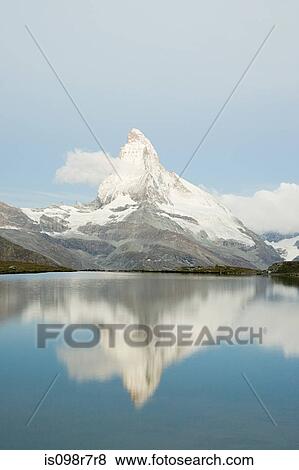 Matterhorn reflected in lake View Large Photo Image Stock Photo - Matterhorn reflected in lake. Fotosearch