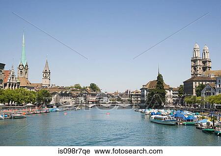 The river limmat in zurich View Large Photo Image Stock Image - The river limmat in zurich. Fotosearch