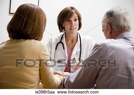 Stock Image - Doctor and patients. Fotosearch