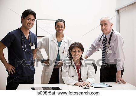 Stock Image - Doctors in office. Fotosearch