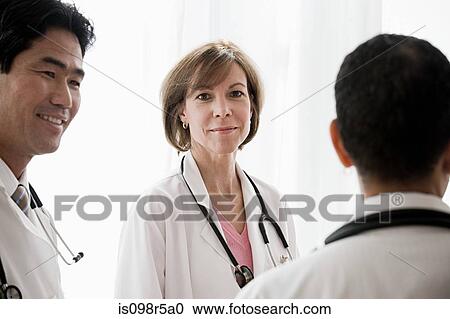 Three doctors View Large Photo Image Stock Image - Three doctors. Fotosearch